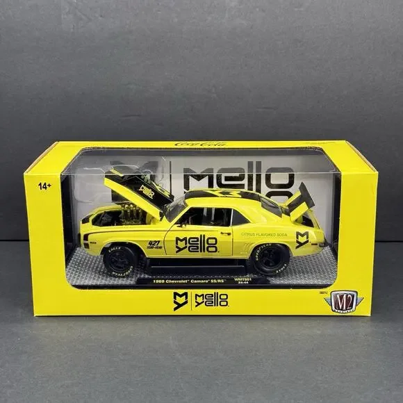M2 1969 Chevrolet Camaro SS/RS Mello Yellow 1/24 Diecast Car WMTS01