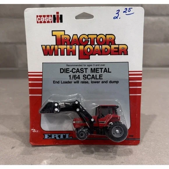 Vtg 1986 Ertl 1/64 Case IH 7130 Tractor w/Loader Stock #460 NIP