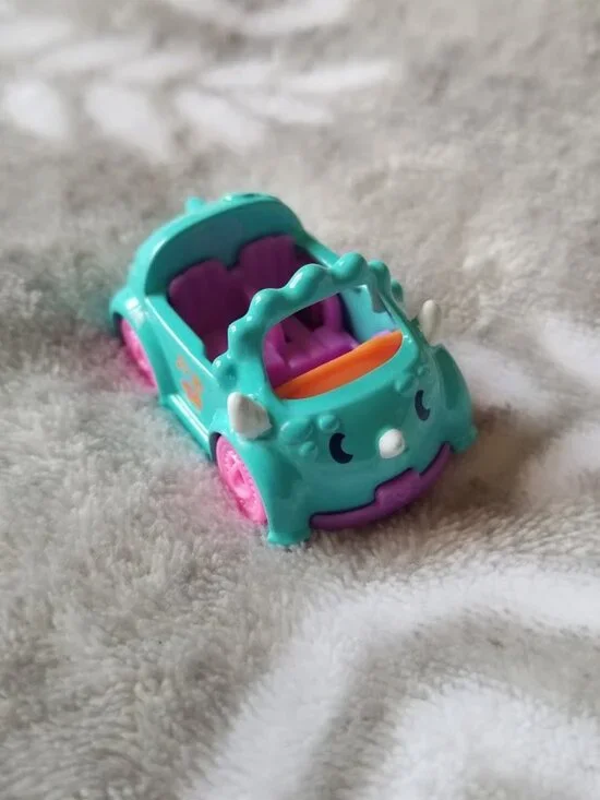 Polly Pocket Car Blue Purple Pink Dinosaur Die-Cast Metal