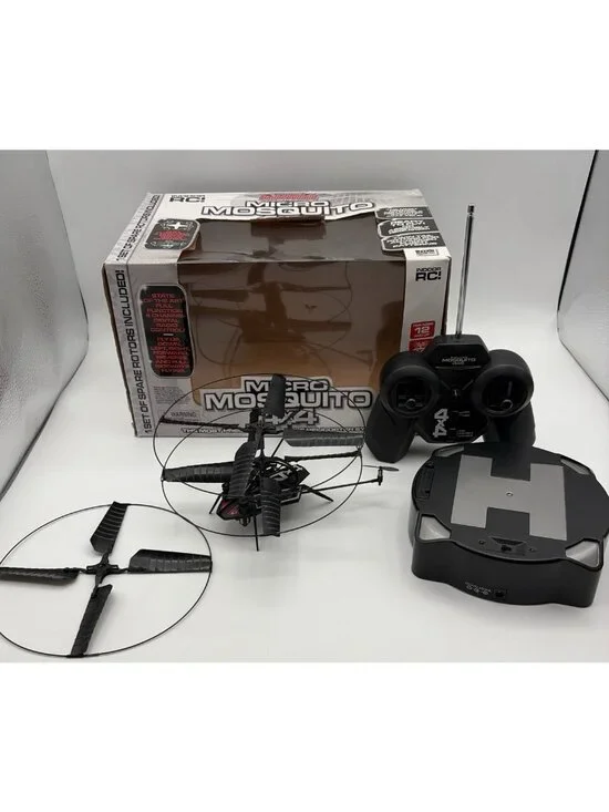 BladeRunner Micro Mosquito 4x4 Electric RC Helicopter 4-Channel Tested Working