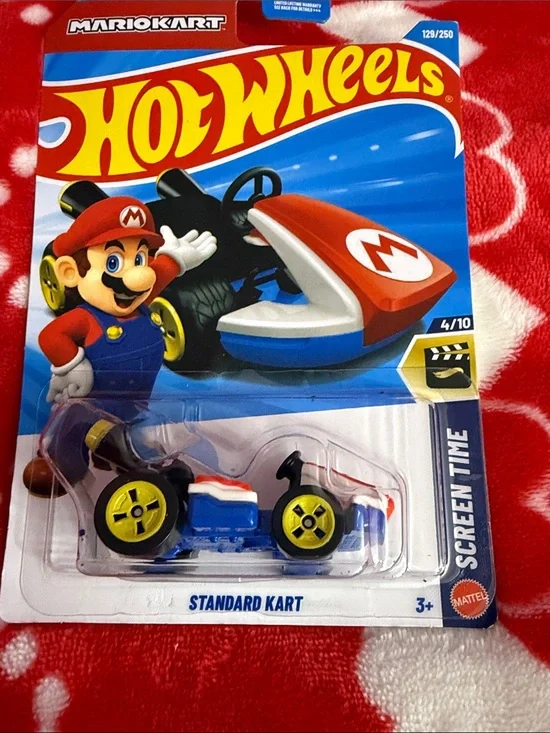 Hot Wheels Mario Kart Standard Kart - Blue, White & Red