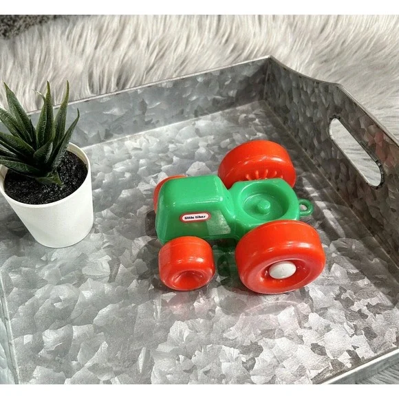Vintage 80s 90s Little Tikes Toddle‎ Tots Green Tractor Vehicle