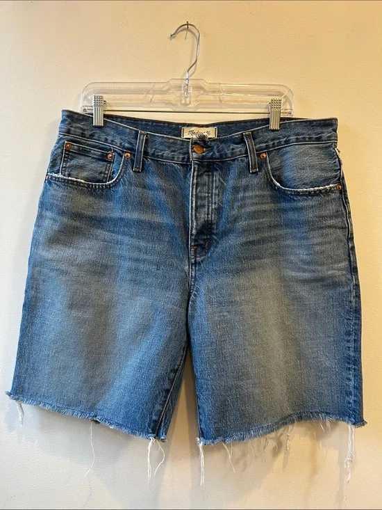 Madewell Mid-tone Long Denim Shorts Cutoffs