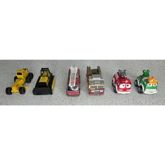 Vtg Mini Tonka Construction & Fire Trucks Maisto Hasbro Lil Chuck & Friends Lot