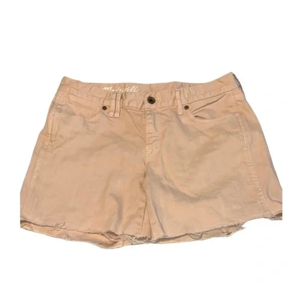 Madewell Stretchy Peach Denim Shorts Size 27