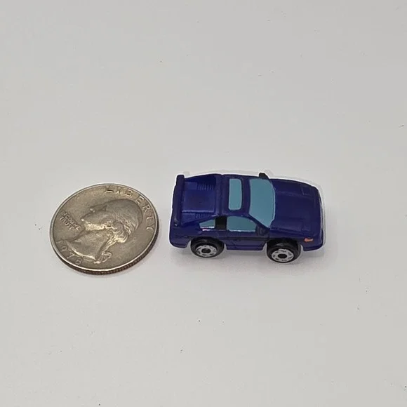Vintage 1994 Micro Machines Dark Blue Fiero LGT Galoob Miniature Toy Car‎
