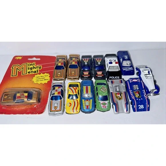 Lot of 14‎ Mini Mighty Metals (and Others)Die Cast Loose - Excellent Condition!
