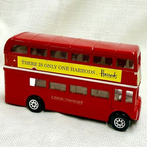 Zyll Models London Transport Double Decker Bus Harrods Red Diecast Model Toy