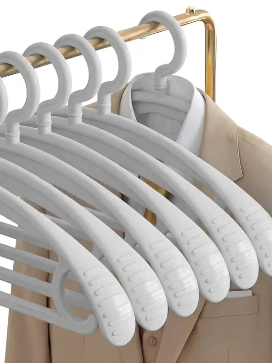 Non-Slip Heavy Duty Plastic Hangers - White - 10 Pack