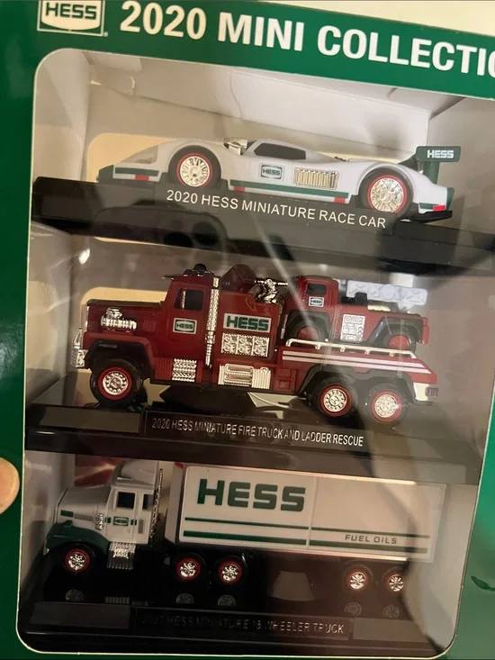HESS 2020 Mini Collection - Red, White & Green Toy Vehicle Set