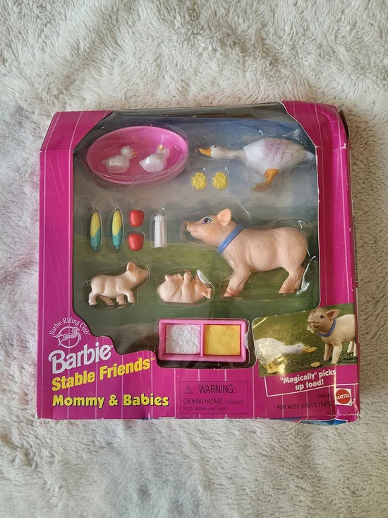 1997 Vintage Mattel Barbie Stable Friends Mommy & Babies