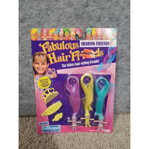 Vintage 1994 Tyco Fabulous Hair Friends - True Friends Dolls