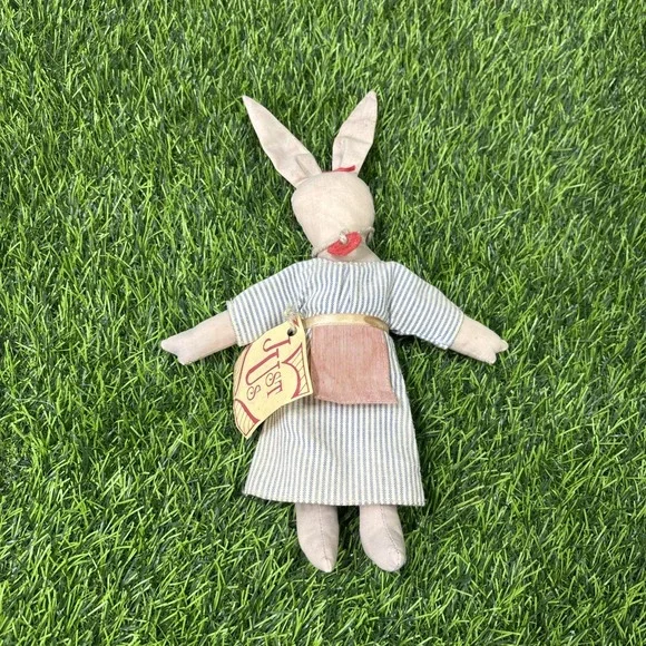 Vintage Primitive Bunny Rabbit Cloth Doll Country Closet Breezy Farmhouse Decor
