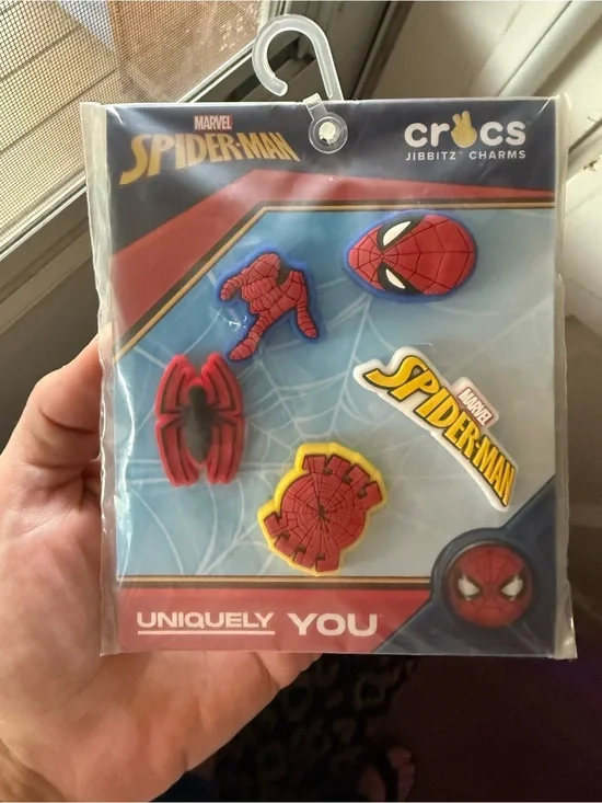 CROCS Spider-Man Jibbitz Charms - Red, Yellow, Blue