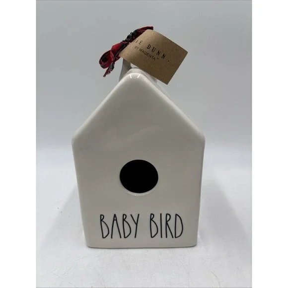 RAE DUNN Artisan Collection By Magenta Ceramic Bird House 