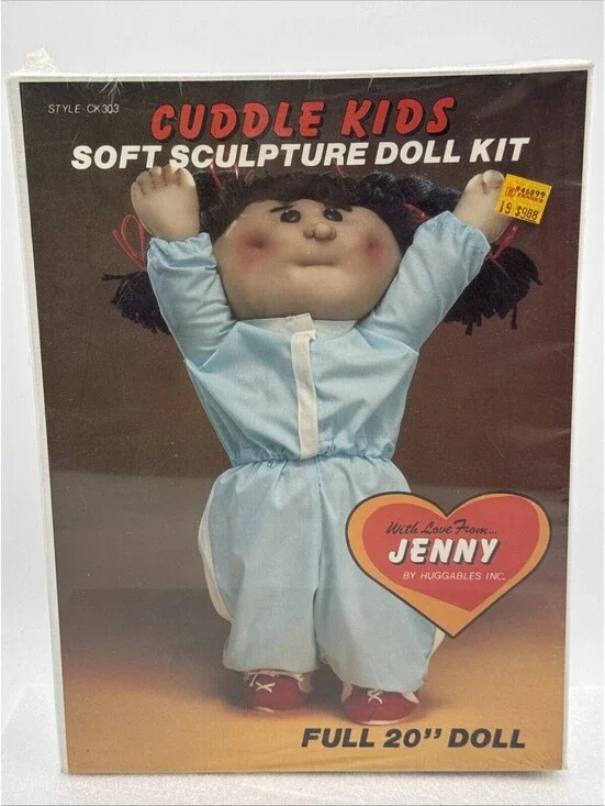 Vintage Cuddle Babies Soft Sculpture 20” Doll Kit Sealed Huggables Brunette New