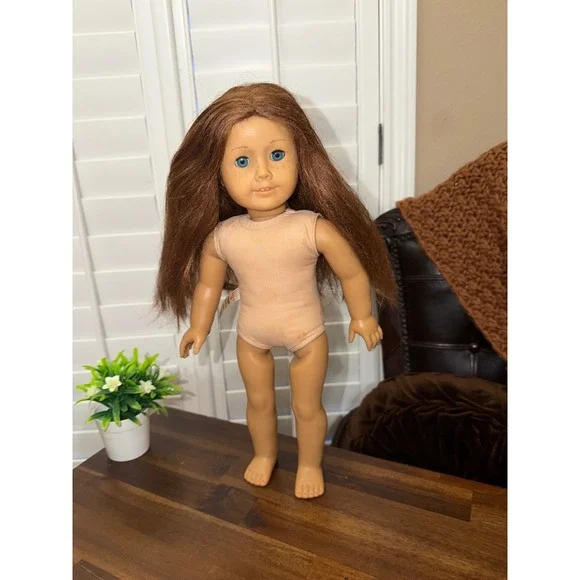 American Girl Doll Saige Auburn Hair Blue Eyes Freckles 18 Inch 2013 Body