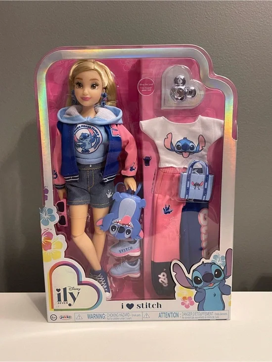 Disney i ♥ Stitch Blonde Fashion Doll in Pink & Blue Ensemble