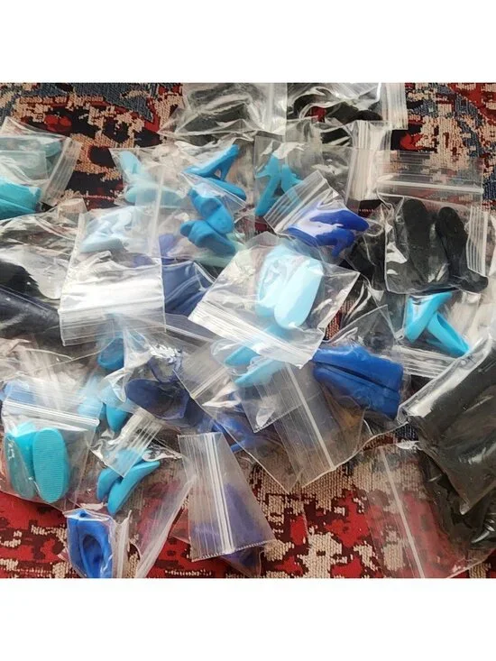 40 Pairs Barbie Doll Shoes Huge Lot - Mixed Blue & Black Fashion Heels Flats