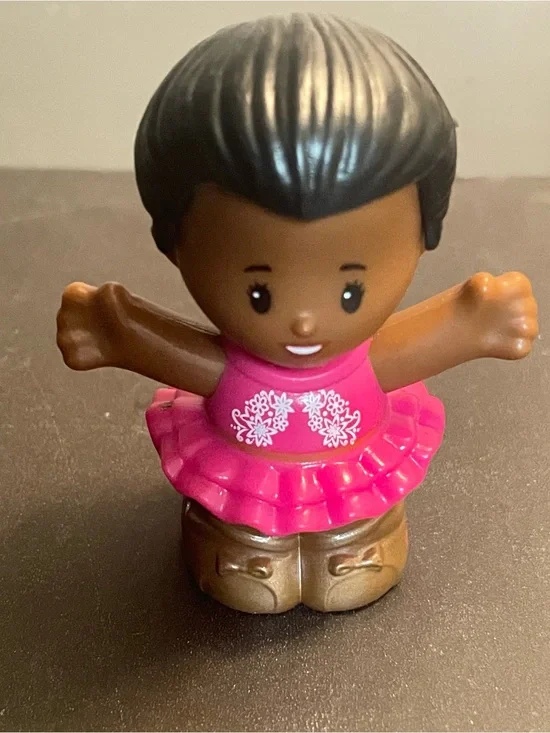 Fisher Price Little People Barbie Ballerina African American Girl Dancer pink