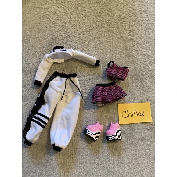 LOL OMG Doll Chillax Replacement Skeleton Halloween Sweats Jogger Shoes Outfit