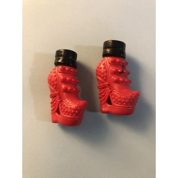 Ever After High Doll Shoes School Spirit Raven Queen Red Black Booties Heels