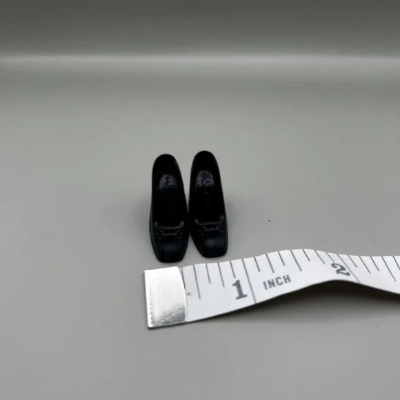 🖤Barbie BLACK Closed Toe Heels Pumps Shoes‎ Vintage China🖤