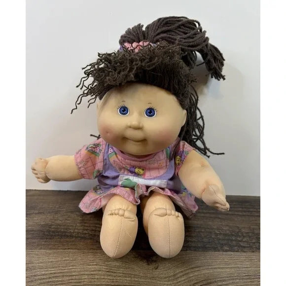 Vintage Cabbage Patch Kid Doll Save The Animals Jungle Journey Dress Hair Tie