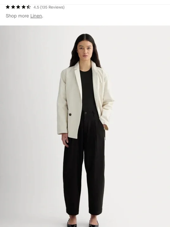 Everlane THE EVERYWHERE PANT IN STRETCH LINEN in black. Worn once. Dry cleaned.
