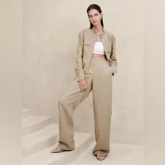 NWT! BANANA REPUBLIC ARCATA TENCEL-LINEN EASY PANT 📀1️⃣2️⃣