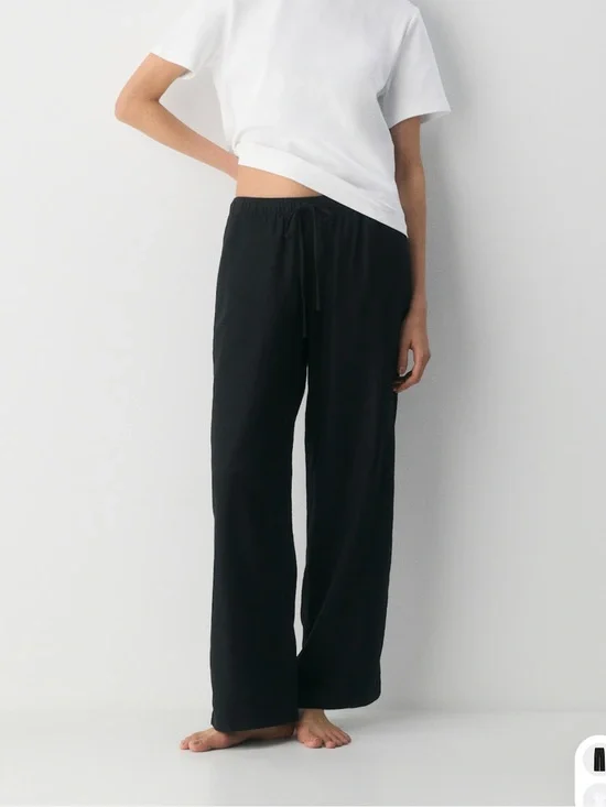 Aritzia The Group Babaton Sontag Linen Pants in Black XS