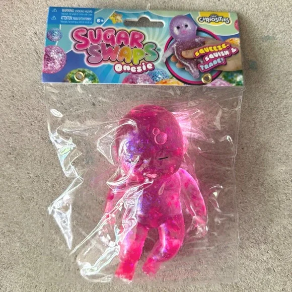 Sugar Swaps Baby Orb Pink Glitter Squishy Baby Sensory Toy NEW