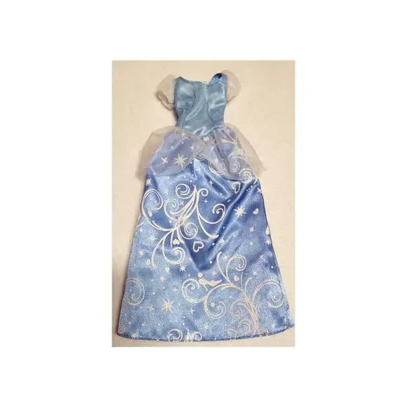 Disney Cinderella Dress Barbie Size Blue Gown Princesscore Fairytale Replacement