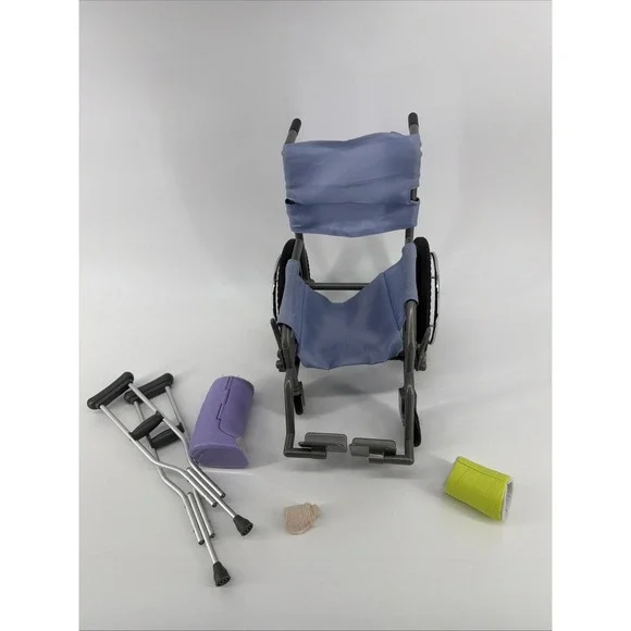 American Girl Doll 'Feel‎ Better Kit' Wheelchair, 2 Casts, Bandage, Crutches