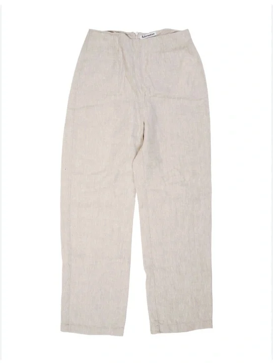 Reformation Wide Leg Linen-Blend Pants in Natural