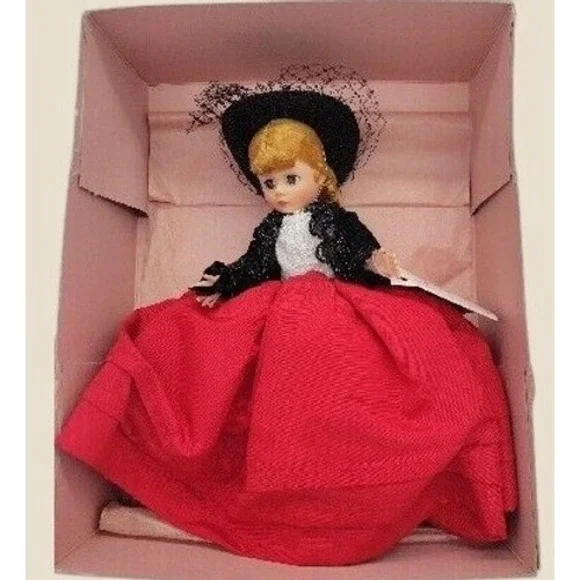 Madame Alexander Lily Portrettes Doll Vintage Victorian Red Gown 8