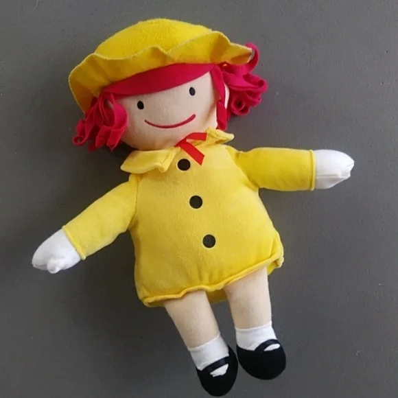 Madeline Yellow Plushy Stuffed Doll with Red Hair