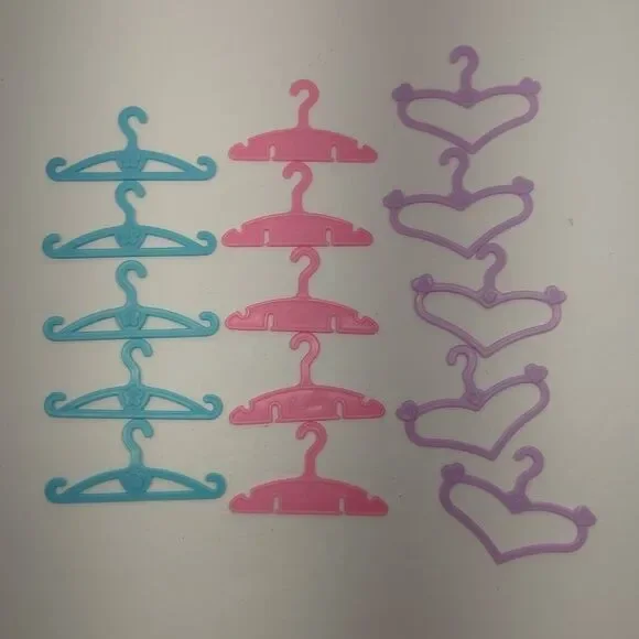 Vintage 1999 Barbie‎ Mattel Little Extras Lot of 15 Hangers #68715