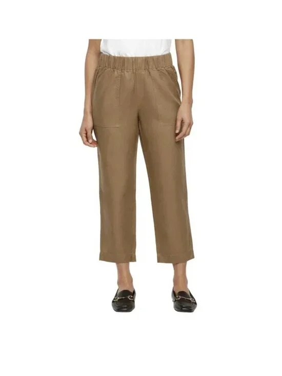 💥   Republic Women's S Tapered Crop Pants Tan Pull-On  B0455