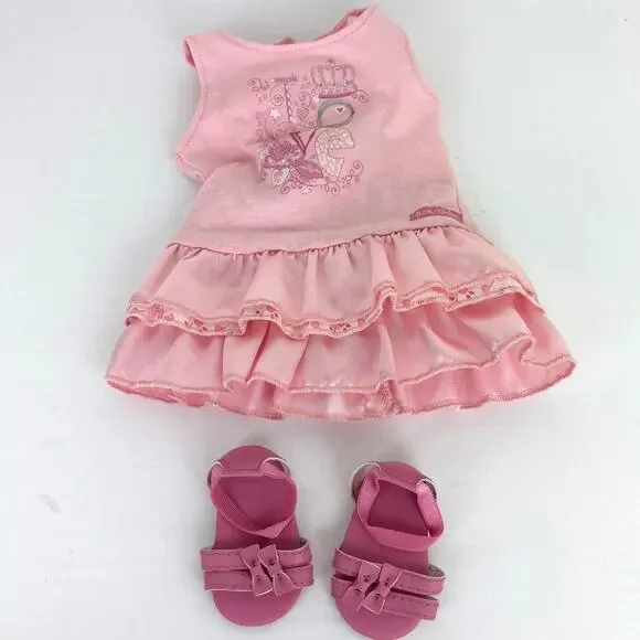 American Girl Pretty Pink Outfit *DRESS SANDALS* ONLY - no charm bracelet