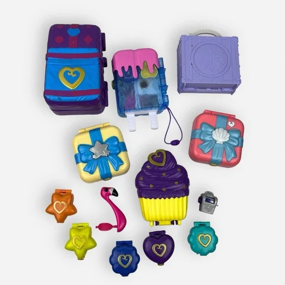 Lot Polly Pocket Play‎ Sets Compacts & Accesories As-Is