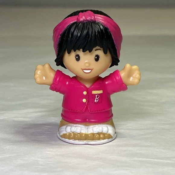 Fisher Price Little People Black Hair Barbie‎ Pajama Girl in Pink