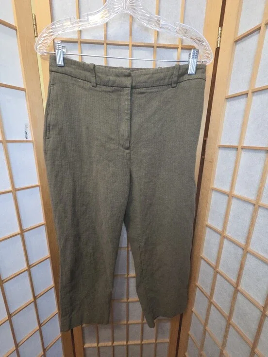 Olive Green Zara Crop Pants - Women's Size M