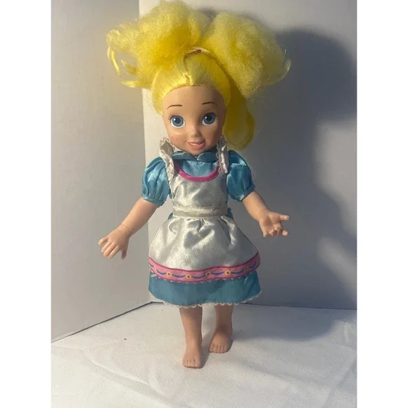 Alice in Wonderland Doll Blue Dress White Apron Yellow Hair Disney Toy‎