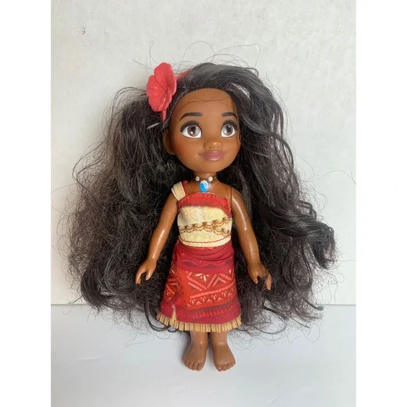 Disney Moana Petite Doll‎ 6 Inch Figure with Hibiscus Flower and Voyaging Outfit