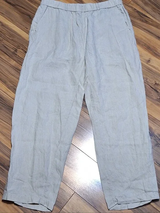 Quince 100% European Linen Pants Womens Medium Sustainable Eco Capsule Beach