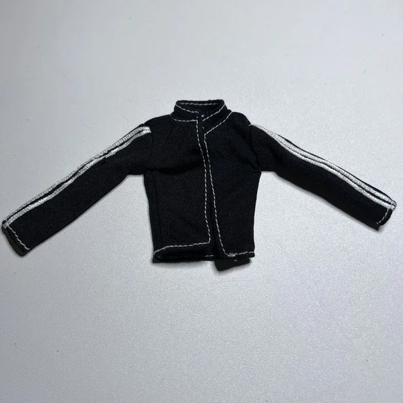 Vtg‎ 1990s Barbie Fashion Avenue Black Knit Jacket Silver/White Stitching