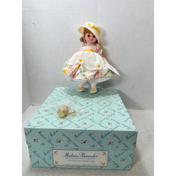 RARE‎ VTG Madame Alexander Doll Mary Mary Quite Contrary 8in Pink Floral 25930
