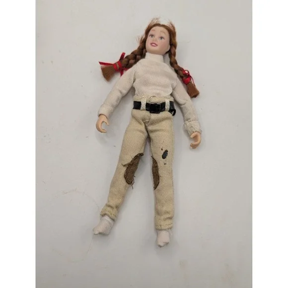 Vintage‎ 6 Inch Equestrian Rider Doll Red Braids Tan Breeches Knee Patches