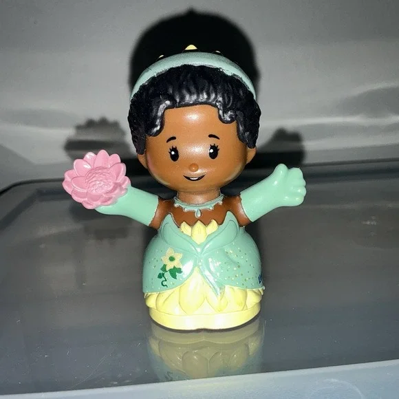 Fisher‎ Price Little People Disney Princess Tiana Figure Flower Gown Crown